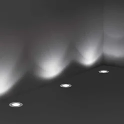 Faretti Da Esterno-Ideal Lux Park pt round faretto segnapasso da esterno calpestabile incasso ip65