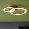 Plafoniere Moderne-Eglo Parrapos z plafoniera moderna 2 luci circolari led da 2700k a 6500k