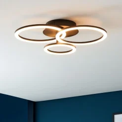 Plafoniere Moderne-Eglo Parrapos z plafoniera moderna controllo remoto led 2700k a 6500k smart