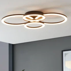 Plafoniere Moderne-Eglo Parrapos z plafoniera orientabile moderna smart app led 2700k a 6500k