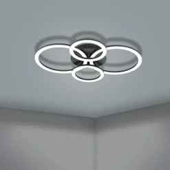 Plafoniere Moderne-Eglo Parrapos z plafoniera orientabile moderna smart app led 2700k a 6500k