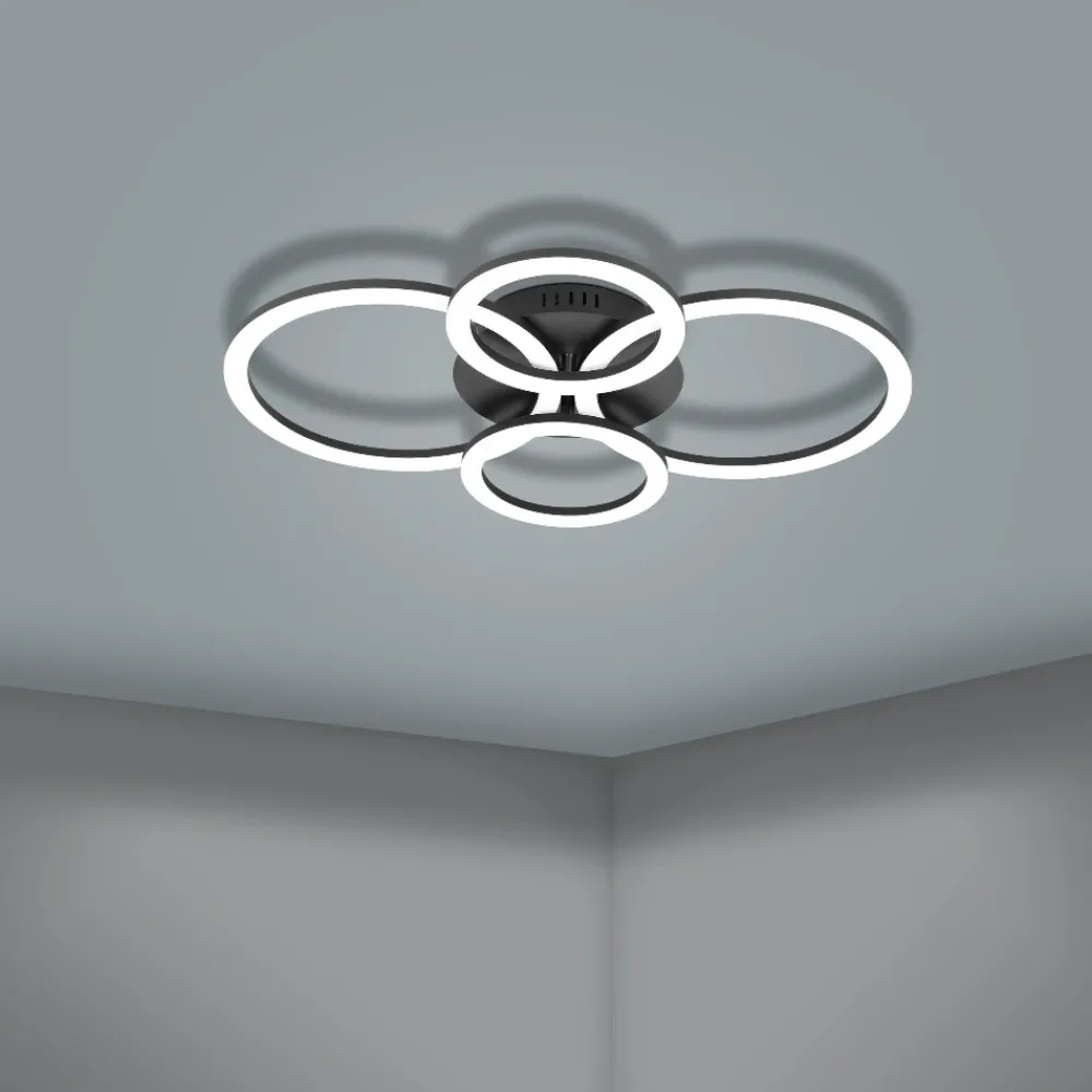 Plafoniere Moderne-Eglo Parrapos z plafoniera orientabile moderna smart app led 2700k a 6500k