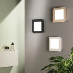 Applique Da Parete-Ondaluce Passpartou applique led 3000k quadrata ner per interni