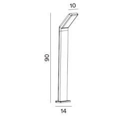 Lampioni Da Giardino-Perenz Illuminazione Path peren lampione da esterno ip65 grigio cemento led 3000k h90 cm