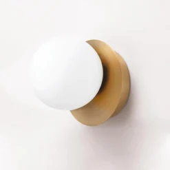 Applique Da Parete-Vivida International Pearl vivida applique led 4w 3000k oro rosa vetro bianco