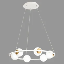 Lampadari Moderni-Perenz Illuminazione Perenz ball lampadario moderno bianco ottone per soggiorno