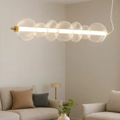 Lampadari Moderni-Perenz Illuminazione Perenz bubble lampadario oro sfere vetro per soggiorno