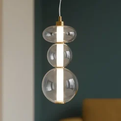 Lampade A Sospensione-Perenz Illuminazione Perenz bubbles oro lampada a sospensione in vetro led 24w 3000k