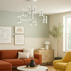Lampadari Moderni-Perenz Illuminazione Perenz candles lampadario bianco led 3000k design