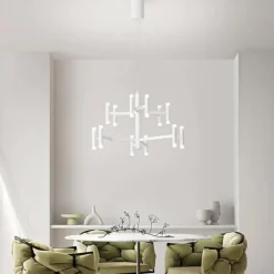Lampadari Moderni-Perenz Illuminazione Perenz candles lampadario moderno bianco led 3000k design