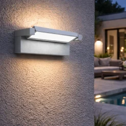 Applique Da Esterno-Perenz Illuminazione Perenz display applique per esterno ip65 orientabile led 36w cct grigio cemento
