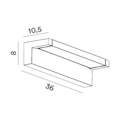 Applique Da Esterno-Perenz Illuminazione Perenz display applique per esterno ip65 orientabile led 36w cct grigio cemento