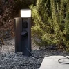 Lampioni Da Giardino-Perenz Illuminazione Perenz espina lampioncino basso ip44 con doppia presa schuko antracite