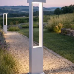 Lampioni Da Giardino-Perenz Illuminazione Perenz kapp lampione da esterno giardino grigio cemento led 3000k ip65