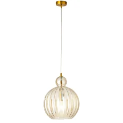 Lampade A Sospensione-Perenz Illuminazione Perenz lia lampada a sospensione boccia 25cm in vetro cognac specchiato