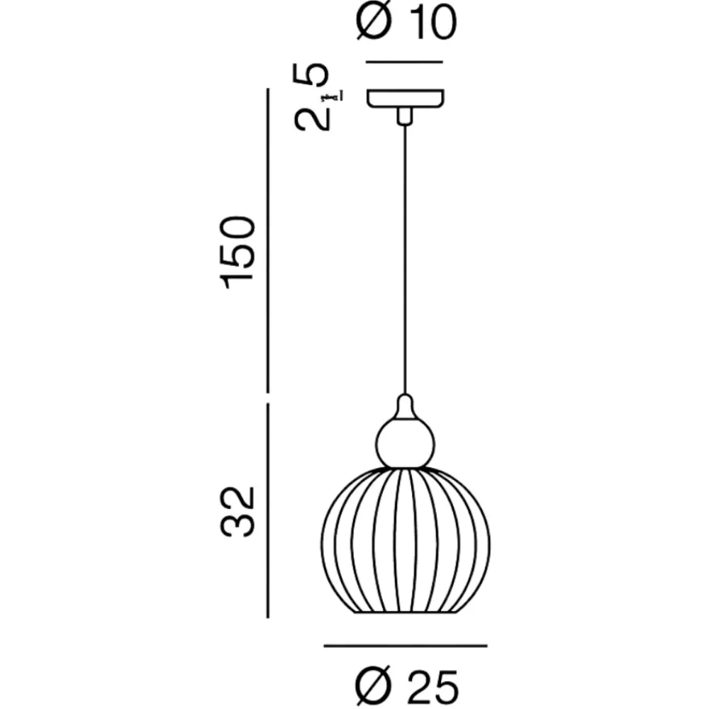 Lampade A Sospensione-Perenz Illuminazione Perenz lia lampada a sospensione boccia 25cm in vetro cognac specchiato