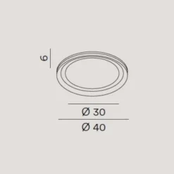 Plafoniere Moderne-Perenz Illuminazione Perenz miro plafoniera tonda led 38w 3000k grigio titanio