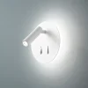 Applique Camera Da Letto-Perenz Illuminazione Perenz plug applique per comodino rotonda doppio led orientabile