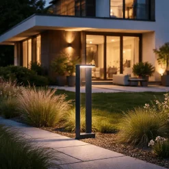 Lampioni Da Giardino-Perenz Illuminazione Perenz quad paletto da giardino antracite ip65 led 10w 3000k