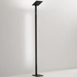 Lampade Da Terra-Perenz Illuminazione Perenz quadra piantana moderna nera orientabile led cct dimmerabile