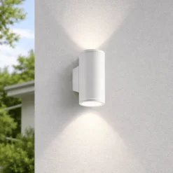Applique Da Esterno-Perenz Illuminazione Perenz quarando applique da esterno bianca luce sopra sotto ip65