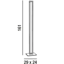 Lampade Da Terra-Perenz Illuminazione Perenz sway lampada da terra orientabile led 27w 3000k 4000k 6000k moderna