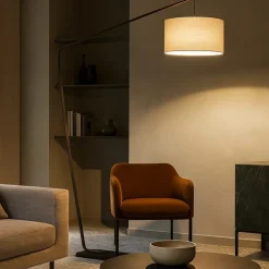 Lampade Da Terra-Perenz Illuminazione Perenz zoe piantana marrone bronzo e piedistallo marmo nero
