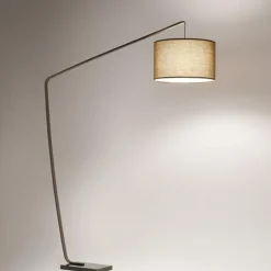 Lampade Da Terra-Perenz Illuminazione Perenz zoe piantana marrone bronzo e piedistallo marmo nero