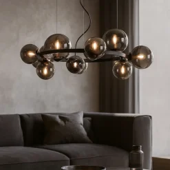 Lampadari Moderni-Ideal Lux Perlage sp11 lampadario nero per soggiorno moderno