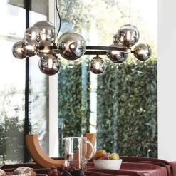 Lampadari Moderni-Ideal Lux Perlage sp11 lampadario nero per soggiorno moderno