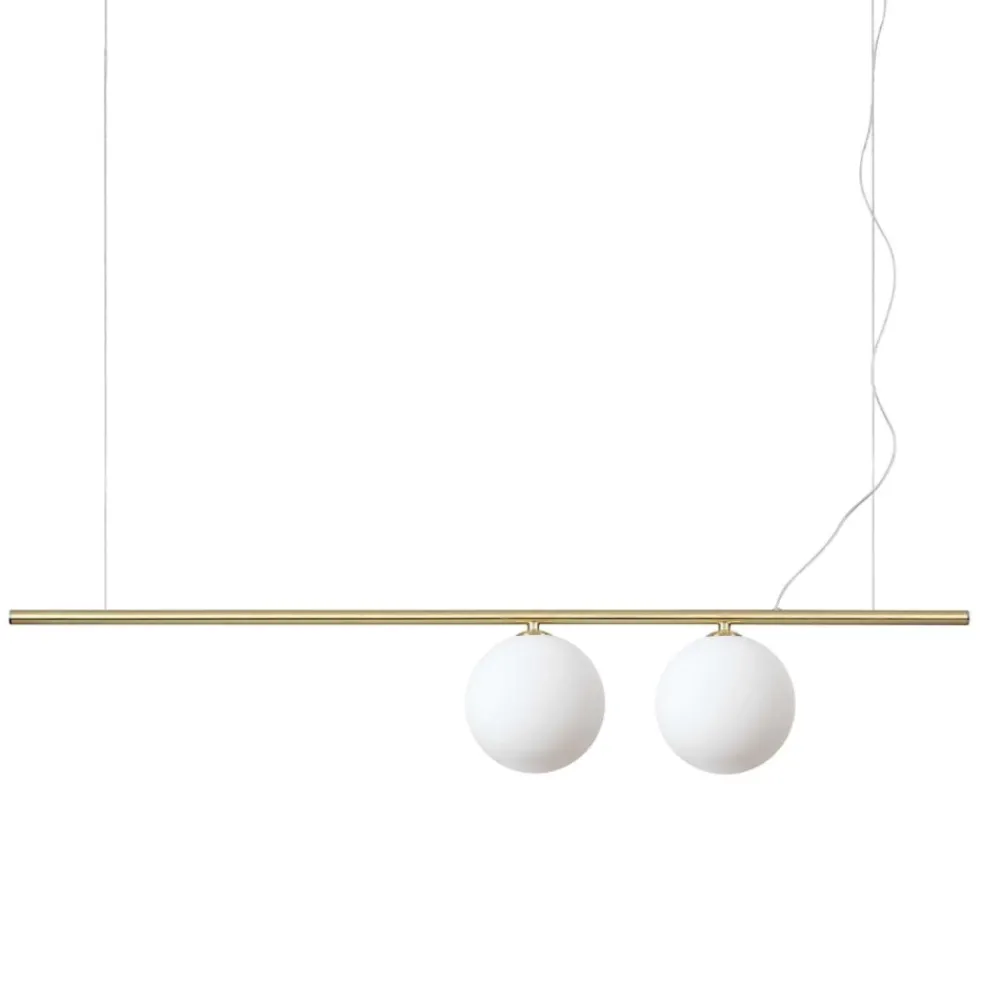 Lampadari Moderni-Ideal Lux Perline sp2 lampadario dorato design ottone