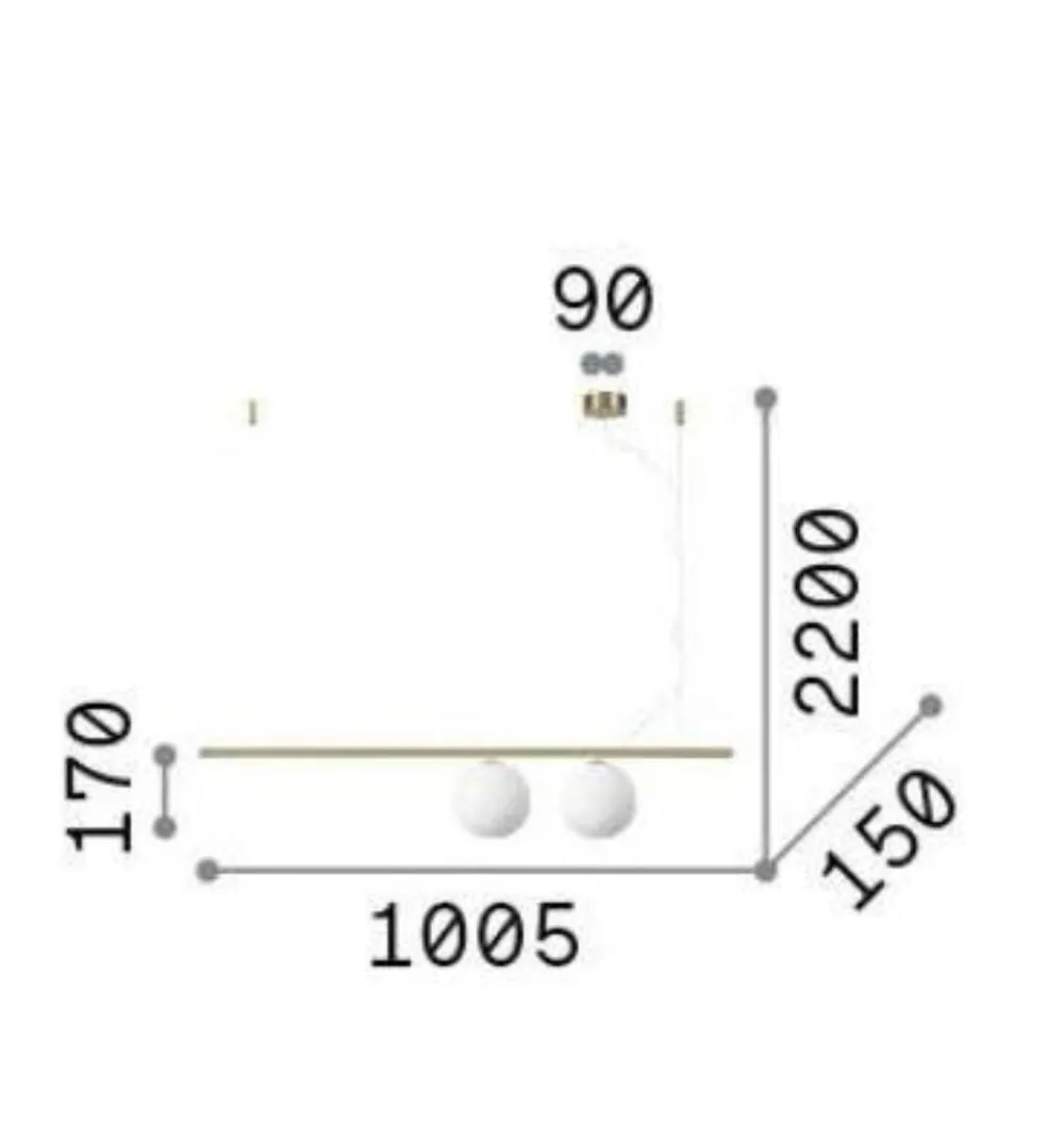 Lampadari Moderni-Ideal Lux Perline sp2 lampadario dorato design ottone