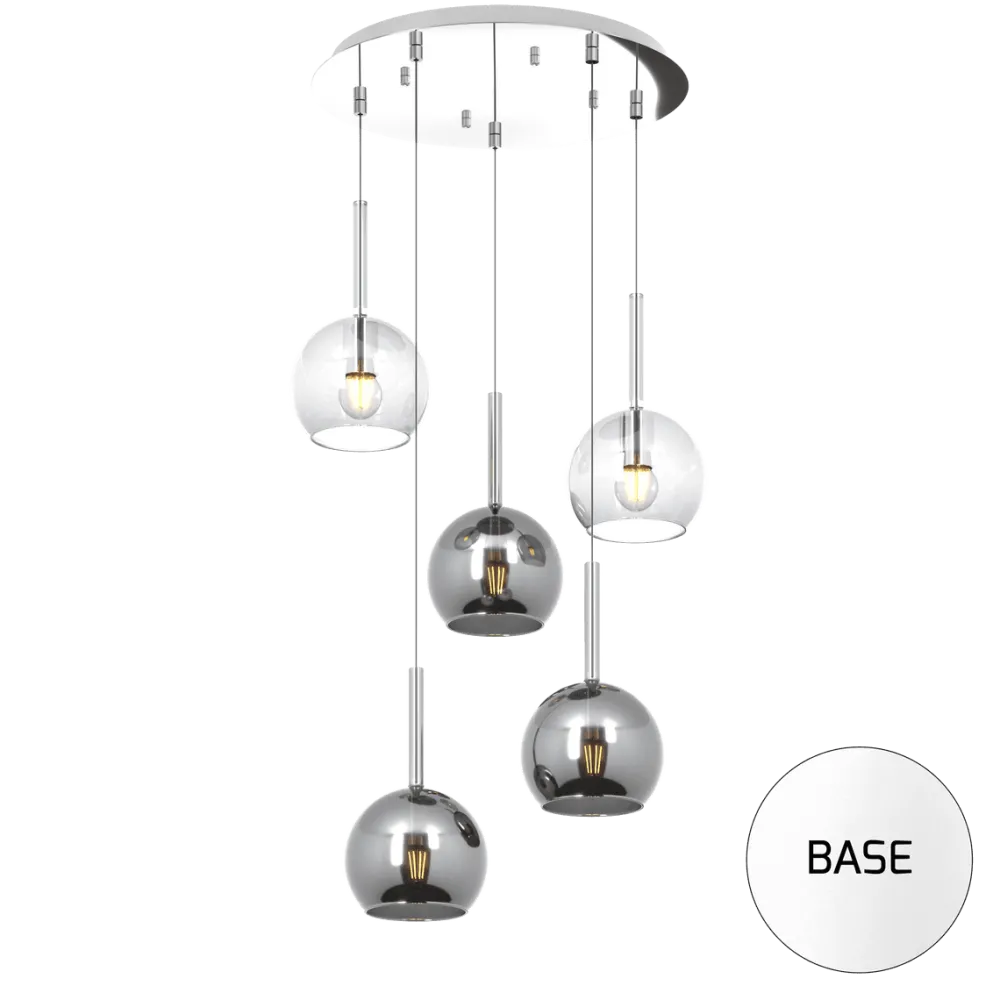 Lampadari Moderni-Top Light Personalizzazione lampadario moderno per soggiorno vetri pendenti a grappolo base bianca