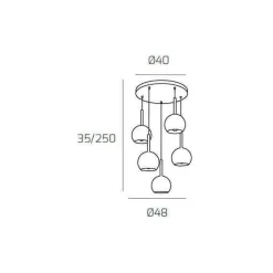 Lampadari Moderni-Top Light Personalizzazione lampadario moderno per soggiorno vetri pendenti a grappolo base bianca