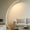 Lampade Da Terra-Gea Luce Piantana ad arco iole oro moderna led 30w 3000k dimmerabile