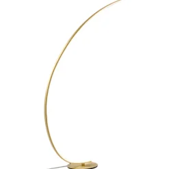 Lampade Da Terra-Gea Luce Piantana ad arco iole oro moderna led 30w 3000k dimmerabile