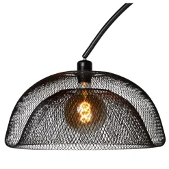 Lampade Da Terra-Selezionato da Mazzolaluce Piantana ad arco nera paralume rete di metallo moderna