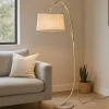 Lampade Da Terra-Selezionato da Mazzolaluce Piantana ad arco rustica legno marrone per salotto