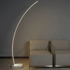 Lampade Da Terra-Vivida International Piantana arco bracket sabbia led 33w 3000k 4000k moderna