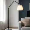 Lampade Da Terra-Selezionato da Mazzolaluce Piantana arco moderna nera cromata paralume orientabile
