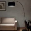 Lampade Da Terra-Selezionato da Mazzolaluce Piantana arco moderna nera diffusore rotondo