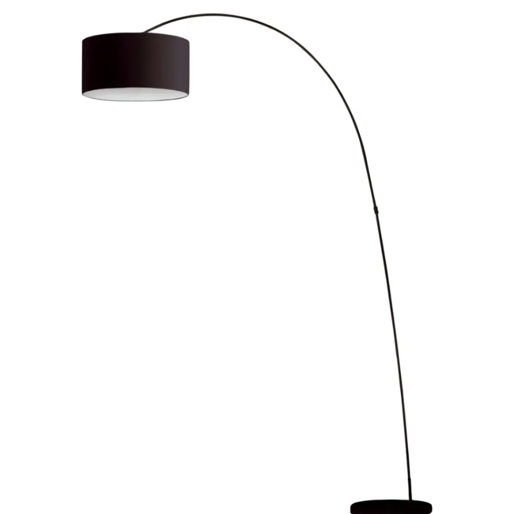 Lampade Da Terra-Selezionato da Mazzolaluce Piantana arco moderna nera diffusore rotondo