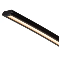 Lampade Da Terra-Selezionato da Mazzolaluce Piantana arco nera base marmo moderna led 2700k luce calda dimmerabile