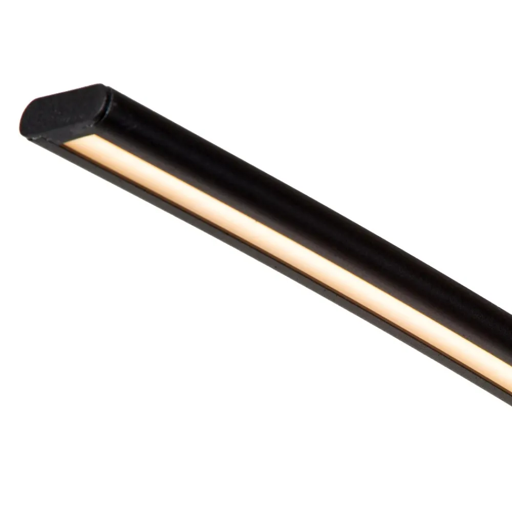 Lampade Da Terra-Selezionato da Mazzolaluce Piantana arco nera base marmo moderna led 2700k luce calda dimmerabile