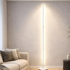 Lampade Da Terra-Selezionato da Mazzolaluce Piantana bacchetta bianca led 25w 3000k design moderna
