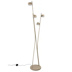 Lampade Da Terra-Selezionato da Mazzolaluce Piantana beige luci orientabili moderna per soggiorno
