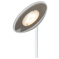 Lampade Da Terra-Selezionato da Mazzolaluce Piantana bianca a stelo led 20w 3000k dimmerabile parabola orientabile