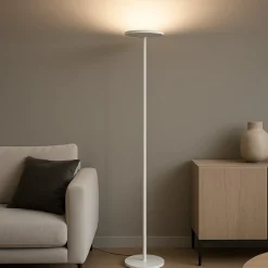 Lampade Da Terra-Selezionato da Mazzolaluce Piantana bianca led 30w dimmerabile da 3000k a 5000k