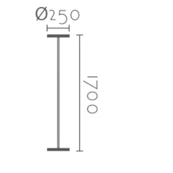 Lampade Da Terra-Selezionato da Mazzolaluce Piantana bianca led 30w dimmerabile da 3000k a 5000k
