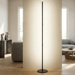 Lampade Da Terra-Selezionato da Mazzolaluce Piantana cilindro sottile nera moderna led 25w 3000k